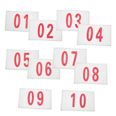 WHAMVOX 10pcs Marathon Race Bibs Lightweight Tearproof Tags with Large Numbers for Easy Identification Durable Competition Bibs for Runners and Athletes Events