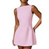 ANKOMINA Women's Elegant Mini Dress Sleeveless Mock Neck Tank Short Dress Bodycon Casual Work Office A Line Dresses view 4