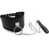 JNKET Punk Hauling Chain PU Leather Collar Gothic Metal Ring Choker Adjustable Size (Black) view 1