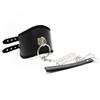 JNKET Punk Hauling Chain PU Leather Collar Gothic Metal Ring Choker Adjustable Size (Black) view 2