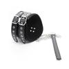 JNKET Punk Hauling Chain PU Leather Collar Gothic Metal Ring Choker Adjustable Size (Black) view 3