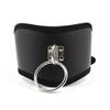 JNKET Punk Hauling Chain PU Leather Collar Gothic Metal Ring Choker Adjustable Size (Black) view 4
