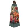 PYJWYFMY Flowers And Butterfly Print Unisex Adults Hooded Cloak Velvet Cape For Halloween Robe Christmas Cloak Cosplay Costumes view 4