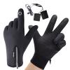 Heated Gloves for Men Women, Rechargeable Heated Electric Gloves,Touch-Screen Ski Gloves - Windproof Snow Mittens Ski Gloves Winter Must Have for Women Men for Ski Riding view 1