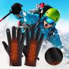 Heated Gloves for Men Women, Rechargeable Heated Electric Gloves,Touch-Screen Ski Gloves - Windproof Snow Mittens Ski Gloves Winter Must Have for Women Men for Ski Riding view 2