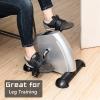 Home Use Hands and Feet Trainer Mini Exercise Bike Home Exercise Bike Pedal Exerciser Foot Peddler Portable Therapy Bicycle Leg Peddler Portable Mini Cycle Bike for Hands Arm Trainer Silver view 4