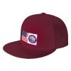 Buchanan County Va Seal and America Snapback Hat Flat Bill Hat Baseball Cap for Men Women Dark Red view 1