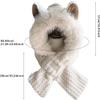 MJFGJSDW Cute Fox Ears 2-in-1 Hat and Scarf, Animal Hats for Adults, Furry Hats, Hat with Ears, Scarf Hat, Fox Hat(BGE) view 2