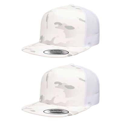 Yp Classics Pack of 2 Yupoong 5 Panel Classic Trucker Cap (Multicam Alpine)