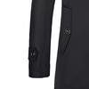 Qolkmuiy-GJ Men's Fleece Lined Windbreaker Trench Wool Peacoat Winter Buttons Jacket Single Breasted Short Trenches (Black,3X-Large) view 2