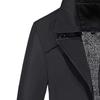 Qolkmuiy-GJ Men's Fleece Lined Windbreaker Trench Wool Peacoat Winter Buttons Jacket Single Breasted Short Trenches (Black,3X-Large) view 3