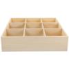 ANDRESLAD Wooden Jewelry Organizer Box Multi Compartments Desktop Storage for Smooth Finish for Decor view 1