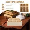 ANDRESLAD Wooden Jewelry Organizer Box Multi Compartments Desktop Storage for Smooth Finish for Decor view 2
