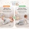 123 Bear Baby Soft Cotton Spandex Pants with Feet Multipack (Peach 3pk, Newborn) view 4