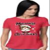 XX-Large Red Women Meowy Christmas Funny Santa Cat T-Shirt view 2