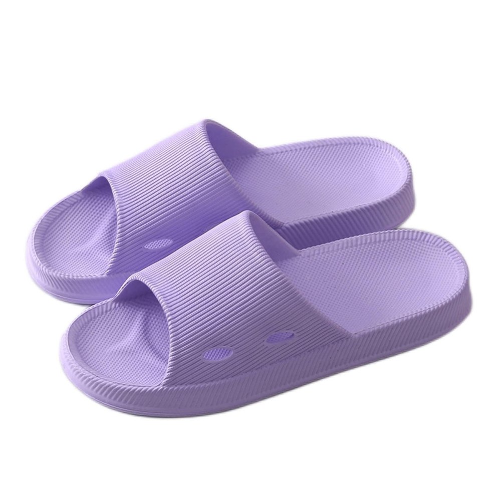 SJDPZ69KJ Beach Sandals Summer Sandals Ladies Fashion Indoor Thickened Soft Bottom Bathing Home Household Male Slippers Couples Outside Wear Outer Slippers(Purple,36/37)