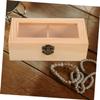 ANDRESLAD 2pcs Transparent Wooden Jewelry Box Multi-functional Storage Container for Earrings Necklaces Bracelets Compact Lightweight Design with Window for Easy Viewing and view 4