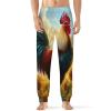 Farmhouse Rooster Mens Pajama Pants Print Pj Pants Pajama Bottoms Lounge Pants Sleep Pant Sleepwear 5XL view 1