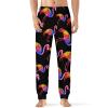 Rainbow Colour Flamingo Mens Pajama Pants Print Pj Pants Pajama Bottoms Lounge Pants Sleep Pant Sleepwear XL view 1