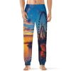 Old Town Pier in Helsinki Finland Mens Pajama Pants Print Pj Pants Pajama Bottoms Lounge Pants Sleep Pant Sleepwear 4XL view 1