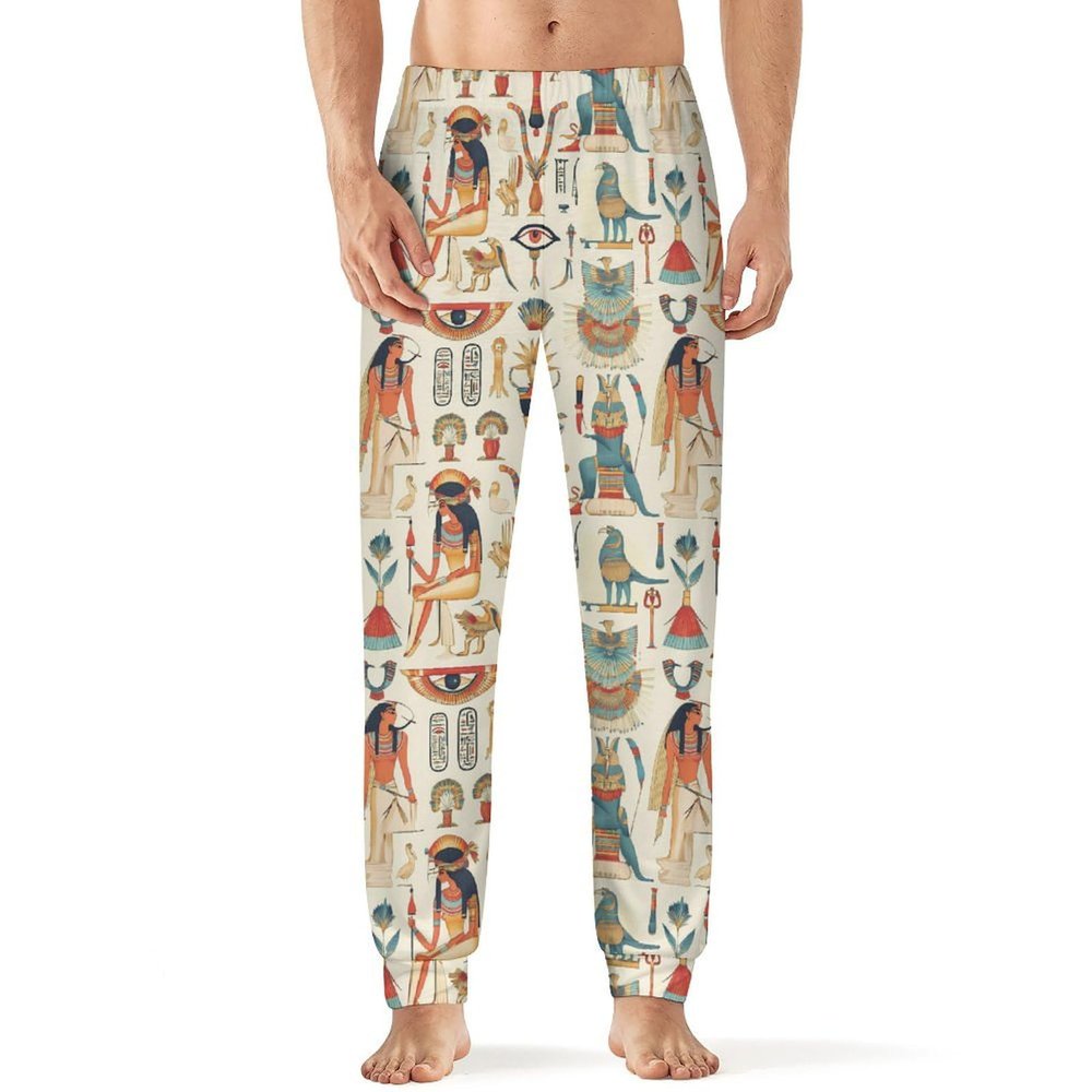Ancient Egyptian God Mens Pajama Pants Print Pj Pants Pajama Bottoms Lounge Pants Sleep Pant Sleepwear M