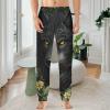 Black Wolf Mens Pajama Pants Print Pj Pants Pajama Bottoms Lounge Pants Sleep Pant Sleepwear 4XL view 2