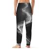 Light Streak Black And White Abstract Line Mens Pajama Pants Print Pj Pants Pajama Bottoms Lounge Pants Sleep Pant Sleepwear 2XL view 3