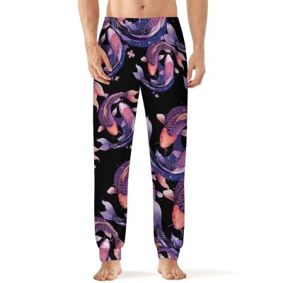 Japanese Yin Yang Fish Mens Pajama Pants Print Pj Pants Pajama Bottoms Lounge Pants Sleep Pant Sleepwear M
