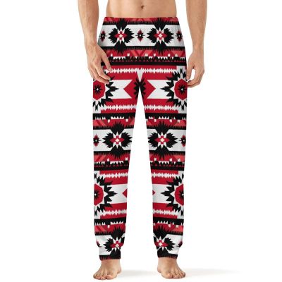 Indians Aztec Print Mens Pajama Pants Print Pj Pants Pajama Bottoms Lounge Pants Sleep Pant Sleepwear 2XL