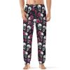 Skull And Roses Mens Pajama Pants Print Pj Pants Pajama Bottoms Lounge Pants Sleep Pant Sleepwear L view 1
