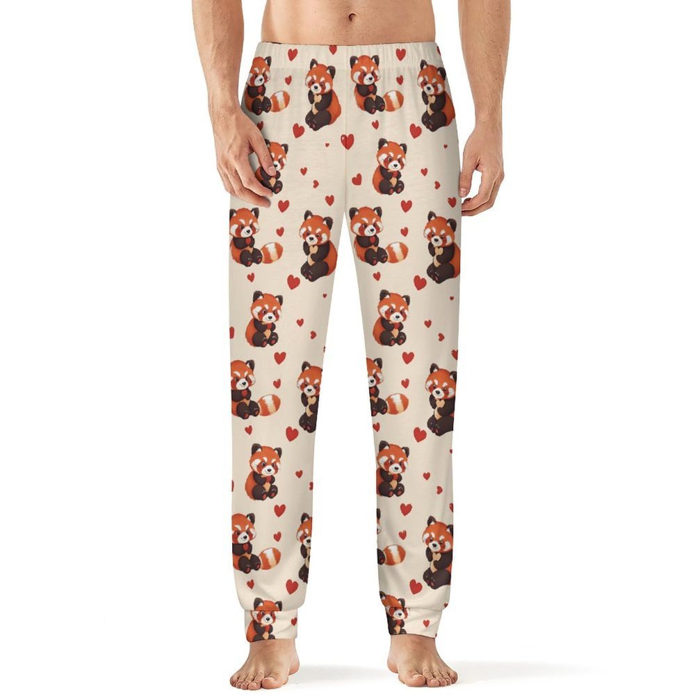 Cute Red Panda Mens Pajama Pants Print Pj Pants Pajama Bottoms Lounge Pants Sleep Pant Sleepwear 5XL