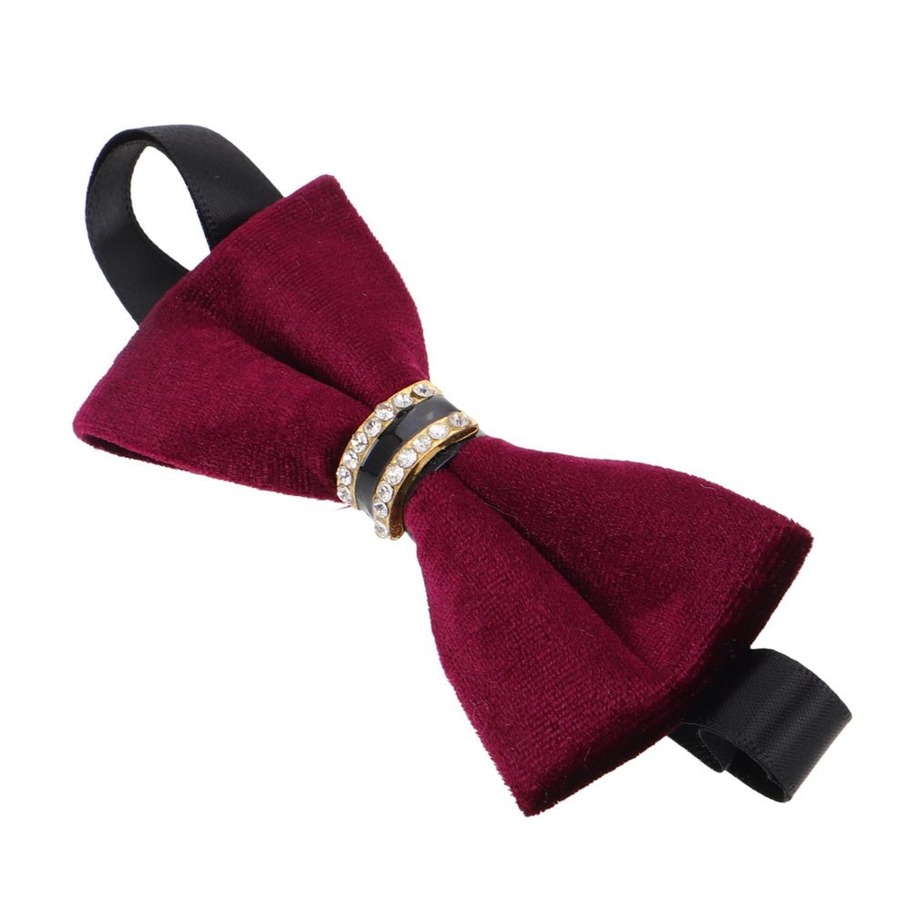 CALLARON Men's Rhinestone Velvet Bow Tie for Weddings and Formal Events Stylish Solid Tuxedo Bowtie for Men and Women Comfortable and Dazzling Accessory for Special Occasions