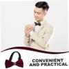 CALLARON Men's Rhinestone Velvet Bow Tie for Weddings and Formal Events Stylish Solid Tuxedo Bowtie for Men and Women Comfortable and Dazzling Accessory for Special Occasions view 3