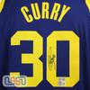 Stephen Curry Signed Warriors Blue Statement Jordan Authentic Jersey USA SM BAS view 2