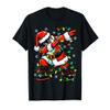Christmas Dabbing Santa Claus Xmas Lights Kids Christmas T-Shirt view 1