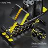 UMJIGF Roman Chair, Back Extension Machine, Adjustable Hyperextension Bench Weight Bench for Home Gym Strength Training Max Capacity 550lbs,Yellow view 3