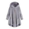 Fleece Jacket Women Long Sleeve Sherpa Hooded Coats Winter Fall Warm Fuzzy Jackets Plus Size Button Plush Outerwear view 1