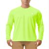 Roadbox Mens UPF 50+ Long Sleeve SPF Diving Rash Guard UV Sun Protection Shirts for Outdoor Fishing Hiking Swimming Running Neon Green view 1