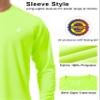 Roadbox Mens UPF 50+ Long Sleeve SPF Diving Rash Guard UV Sun Protection Shirts for Outdoor Fishing Hiking Swimming Running Neon Green view 4