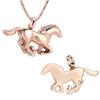 AIWENXI Horse Cremation Memorial Small Urns Pendant for Ashes Stainless Steel Pet/Human Keepsakes Cremation Jewelry Urns Necklaces for Men Women view 3