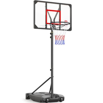 Yohood Kids Basketball Hoop Outdoor 4.82-8.53ft Adjustable, Portable Basketball Hoops & Goals for Kids/Teenagers/Youth in Backyard/Driveway/Indoor, with Enlarged Base and PC Backboard