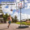 Yohood Kids Basketball Hoop Outdoor 4.82-8.53ft Adjustable, Portable Basketball Hoops & Goals for Kids/Teenagers/Youth in Backyard/Driveway/Indoor, with Enlarged Base and PC Backboard view 3