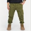 CAMLAKEE Boys Stretch Cargo Pants Kids Drawstring Elastic Waist School Youth Twill Joggers Pants Army Green 12-13 Years Size 160 view 2
