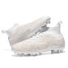 XGHRIAN Soccer Cleats Mens High-Top Spikes AG Outdoor Training Soccer Shoes Men Womens Cleats for Big Boys,White,US Men 11 view 4