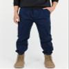 CAMLAKEE Boys Stretch Cargo Pants Kids Drawstring Elastic Waist School Youth Twill Joggers Pants Navy Blue 13-14 Years Size 170 view 2