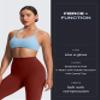 Aoxjox Womens Workout Leggings Metamorph Mid-Rise Hidden Scrunch Tummy Control Gym Training Yoga Pants 27" (Burgundy, Small) view 3