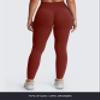Aoxjox Womens Workout Leggings Metamorph Mid-Rise Hidden Scrunch Tummy Control Gym Training Yoga Pants 27" (Burgundy, Small) view 4