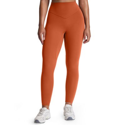 Aoxjox High Waisted Workout Metamorph Breeze Leggings for Women Tummy Control Buttery Soft Yoga Pants 26" (Earthy Brown, Large)