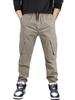 CAMLAKEE Boys Stretch Cargo Pants Kids Drawstring Elastic Waist School Youth Twill Joggers Pants Khaki Grey 13-14 Years Size 170 view 1