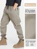 CAMLAKEE Boys Stretch Cargo Pants Kids Drawstring Elastic Waist School Youth Twill Joggers Pants Khaki Grey 13-14 Years Size 170 view 3